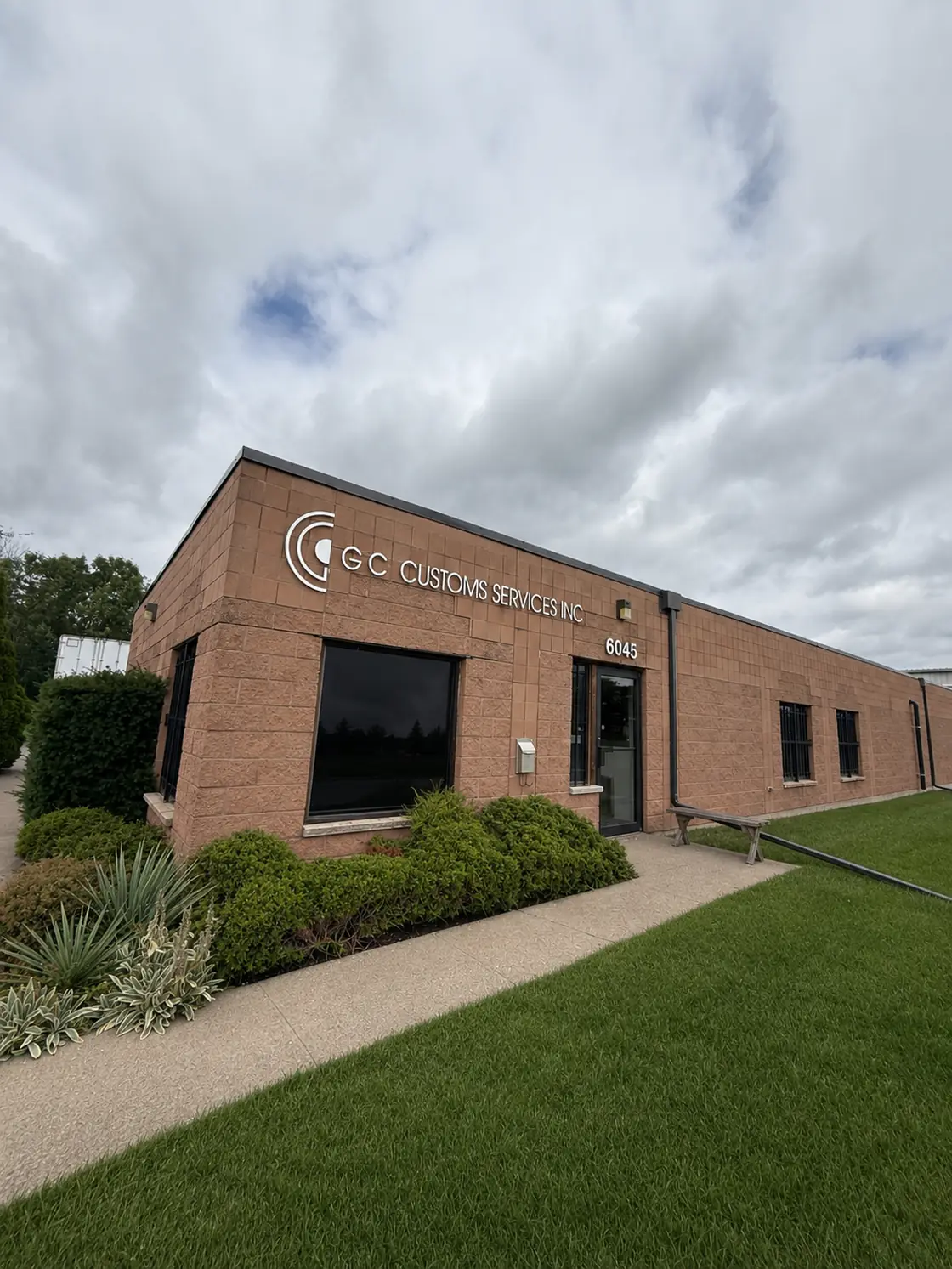 Garden City Customs Services head office building at 6045 Progress Street in Niagara Falls, Ontario